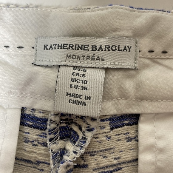 KATHERINE BARCLAY Tweed Knit Shorts size 6 - Picture 8 of 9